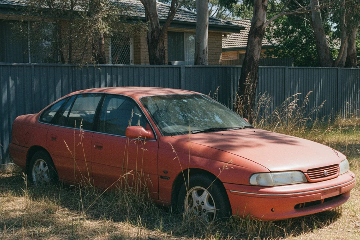 Abandoned car on an Adelaide property awaiting free removal