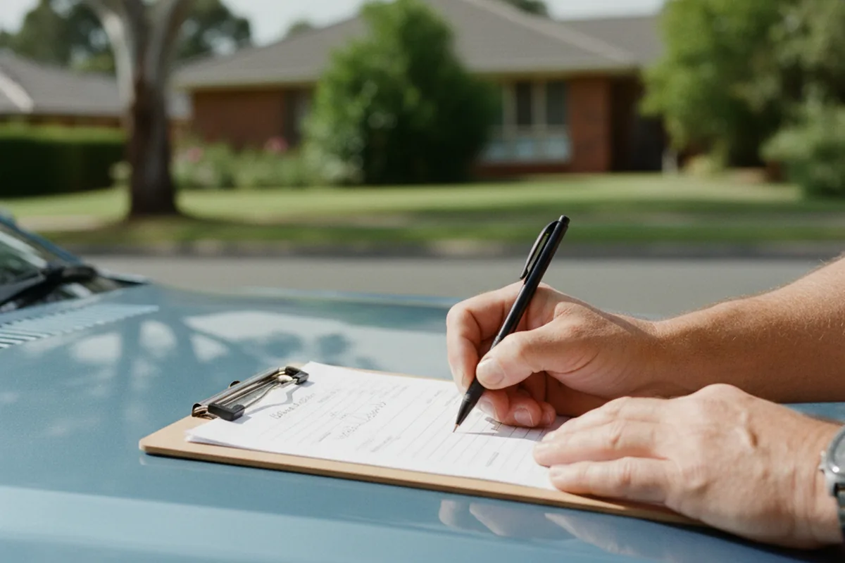 Completing vehicle disposal paperwork in Adelaide